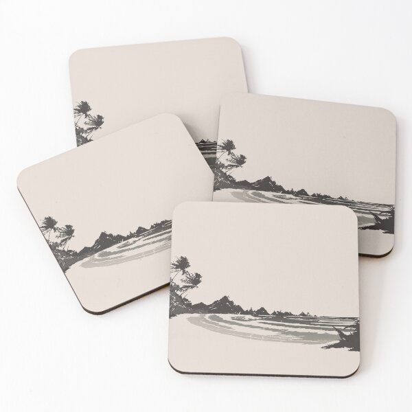 Item preview, Minimalism Summer Beach Silhouette Landscape designed and sold by BKeob20.