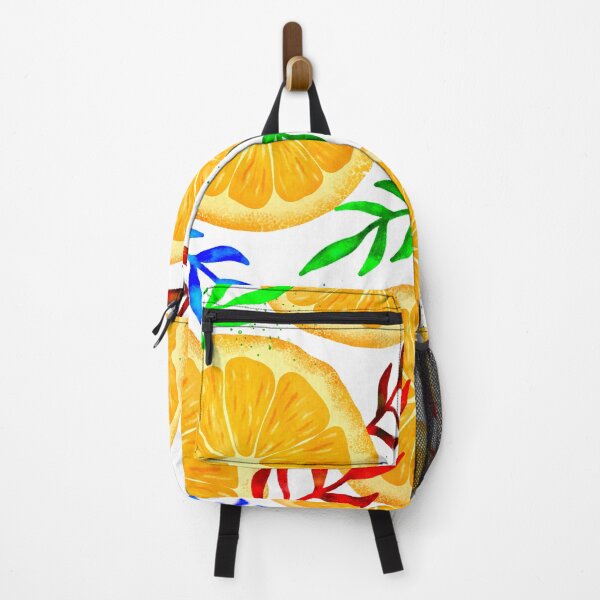 Item preview, Orange Slices with colourful leaves designed and sold by BeUniqueByRomy.