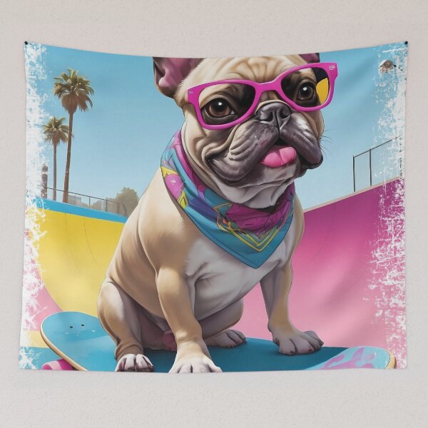 Item preview, Skatepark Pup: French Bulldog on Wheels #1 designed and sold by purrfect pattern.