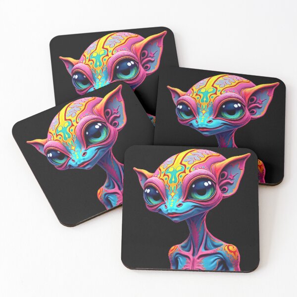 Item preview, Colorful Alien with Large Expressive Eyes designed and sold by artwaves.