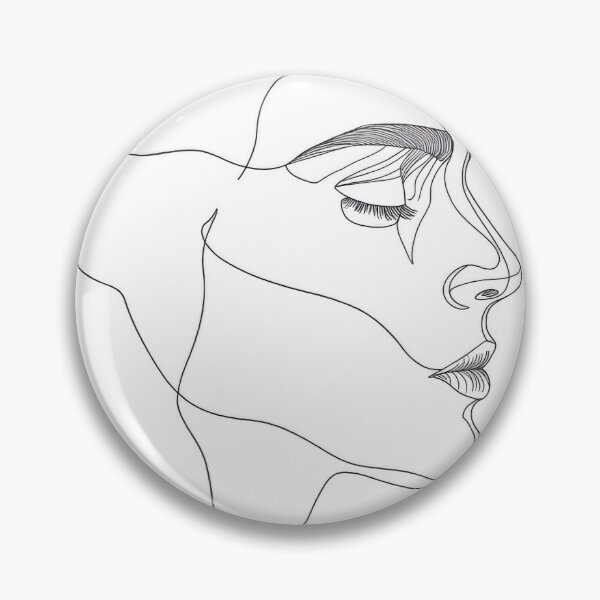 Item preview, Line art of face designed and sold by WickerStudio.