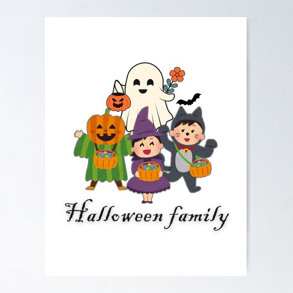 Item preview, Halloween family, Pumpkin ,ghost with people designed and sold by Vcartdesing.