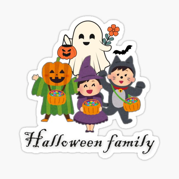 Item preview, Halloween family, Pumpkin ,ghost with people designed and sold by Vcartdesing.
