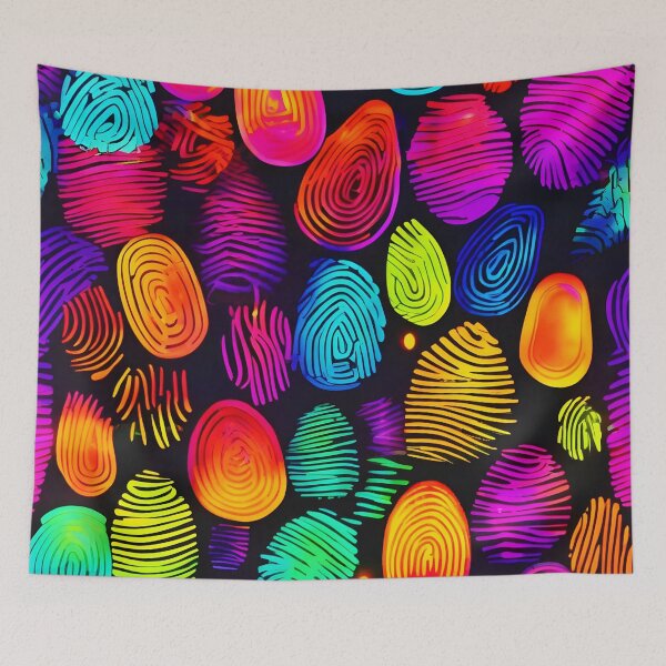 Item preview, Vibrant Fingerprint-Inspired Abstract Art designed and sold by Health And Fitness Posts e-Store.