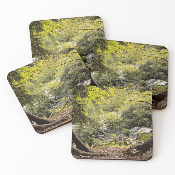 Item preview, View through some trees in the Slovenian Alps designed and sold by colliophoto.