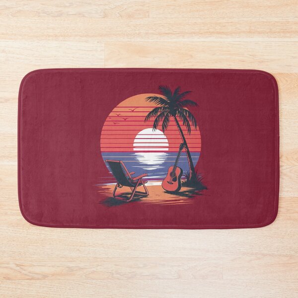 Item preview, Beachside Harmony: Vintage Sunset with Guitar and Chair designed and sold by MakeIt-Tee-See.