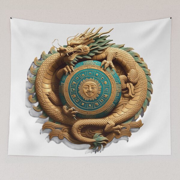 Item preview, Majestic Golden Dragon Emblem designed and sold by merve02shop.