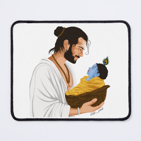 Item preview, Baby krishna and vasudev ji designed and sold by AyushkaAgarwal.