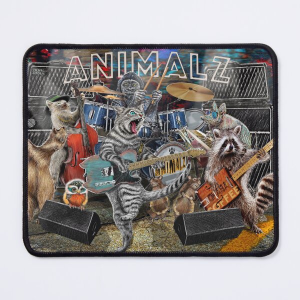 Item preview, Animal Musicians Animalz Band Cats Dog Raccoon Armadillo designed and sold by oz10.