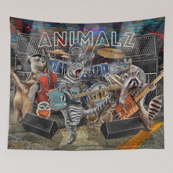 Item preview, Animal Musicians Animalz Band Cats Dog Raccoon Armadillo designed and sold by oz10.