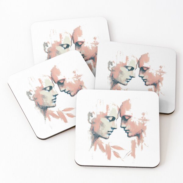 Item preview, Two Faces in Pastel Pink designed and sold by Blink Art Studio.