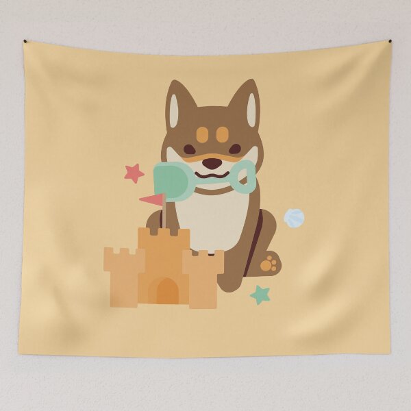 Item preview, Dog builds sandcastle designed and sold by MINIMOillu.