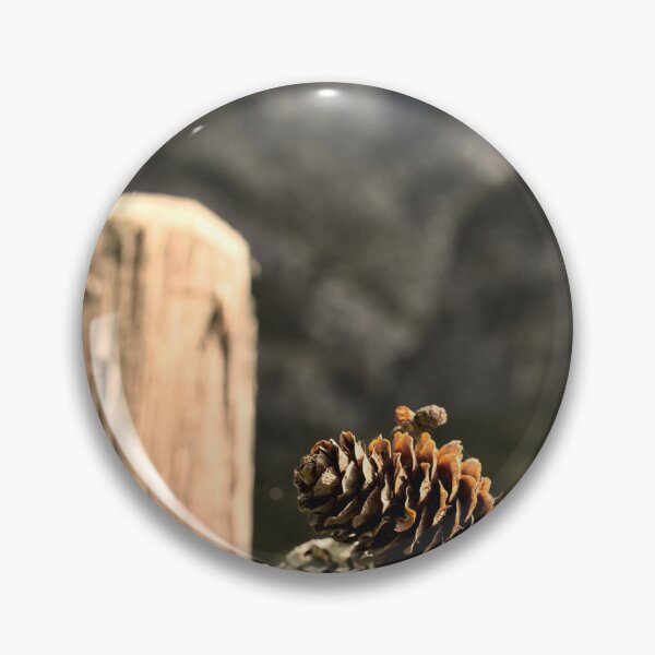Item preview, A pine cone and lichen on an old fence post in the Alps designed and sold by colliophoto.