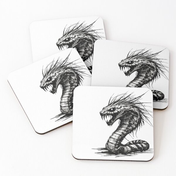 Item preview, Scruffy Monster Snake - Playful Creature designed and sold by Blink Art Studio.