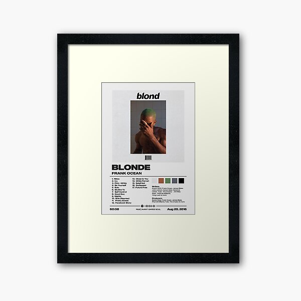 Blonde by Frank Ocean Album Poster Framed Art Print