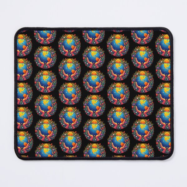 Item preview, Hands Holding Earth Surrounded by Flowers designed and sold by artwaves.