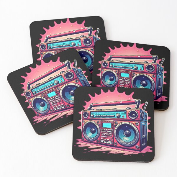 Item preview, Colorful 80s Boombox with Retro Design designed and sold by artwaves.