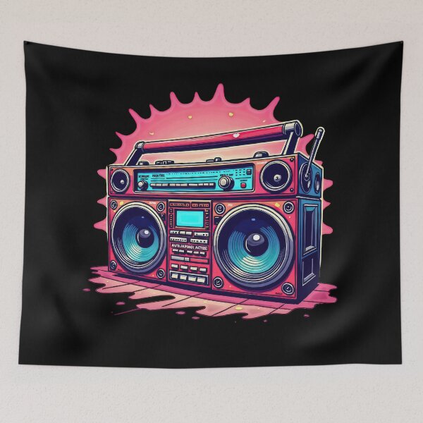 Item preview, Colorful 80s Boombox with Retro Design designed and sold by artwaves.