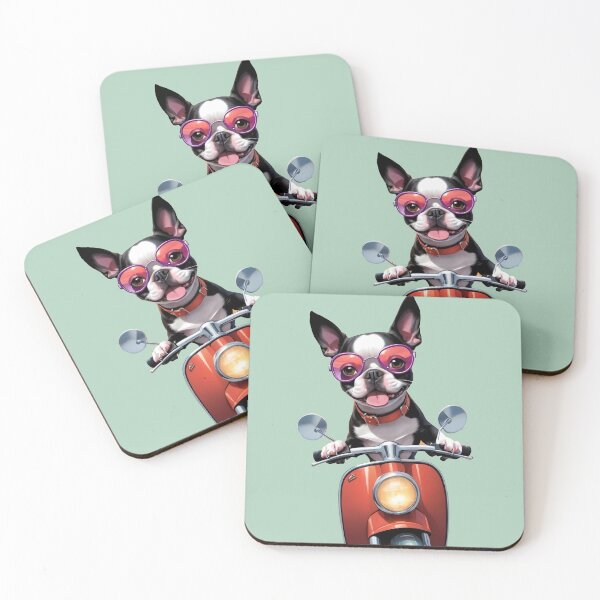 Item preview, Retro Ride: Boston Terrier on the Go #1 designed and sold by purrfect pattern.