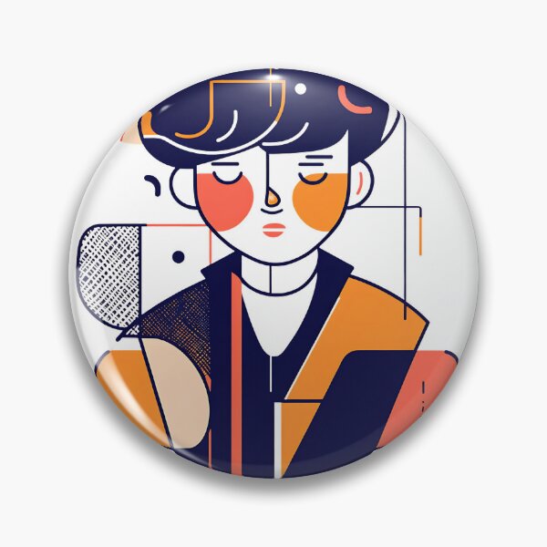 Item preview, A cute boy in an abstract style, integrating filled sections with bold line work. designed and sold by FreedomArtShop.