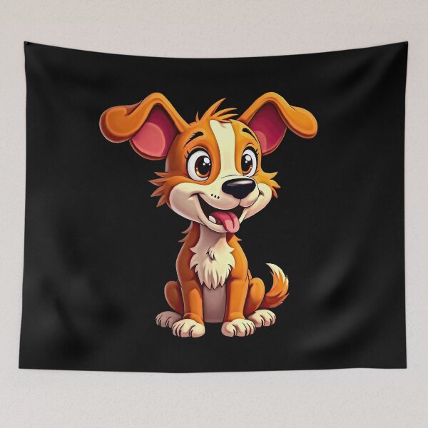 Item preview, Cartoon dog with playful expression designed and sold by artwaves.
