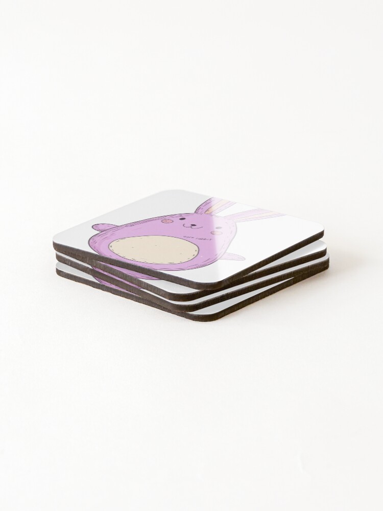 Thumbnail 4 of 5, Coasters (Set of 4), Gyro Rabbit designed and sold by WickerStudio.