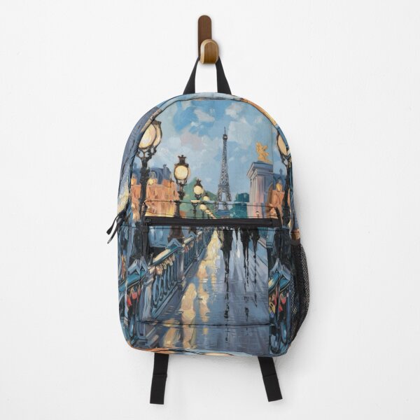 Item preview, Evening Stroll on Pont Alexandre III – Parisian Elegance by the Eiffel. Art By Carraann. designed and sold by CARRAANN.