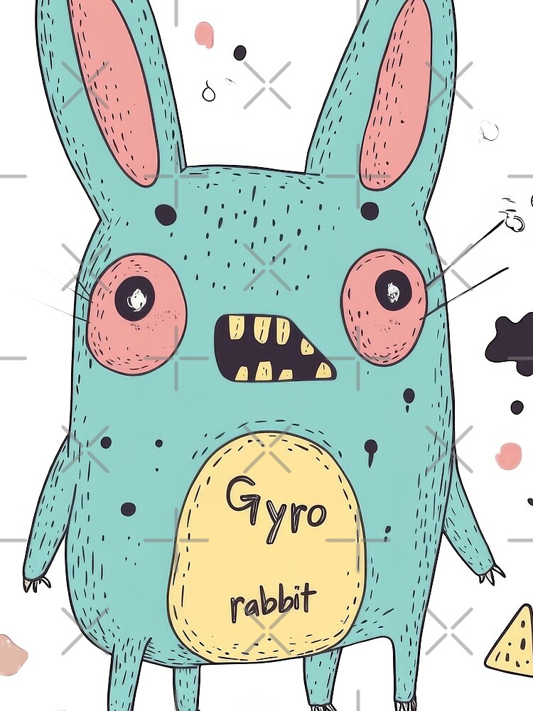 Thumbnail 3 of 3, Scarf, Gyro Rabbit [2] designed and sold by WickerStudio.