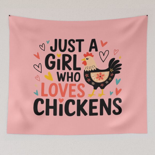 Item preview, Just a Girl Who Loves Chickens designed and sold by 123ks.
