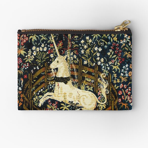 Vista previa del artículo con la obra «El unicornio en cautiverio Tapiz floral medieval», diseñado y vendido por Epitome Girl.