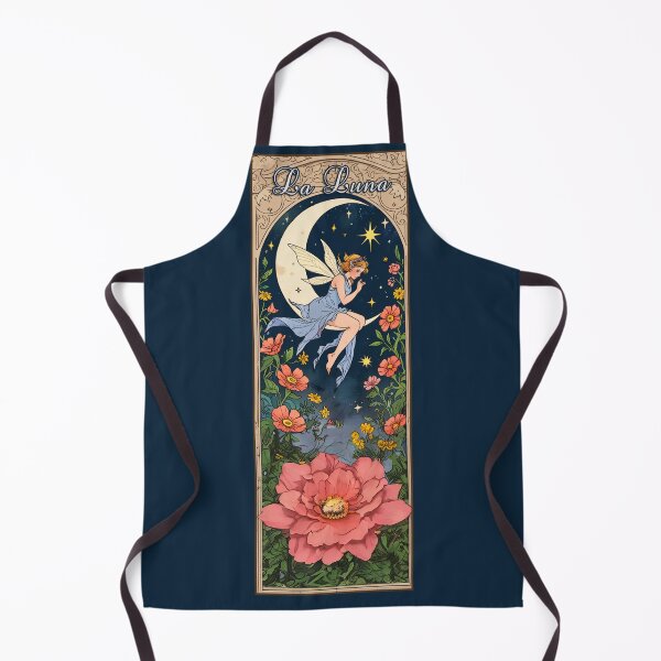 Item preview, THE MOON, LA LUNA, FLORAL VINTAGE FANTASY ILLUSTRATION designed and sold by La Loca.