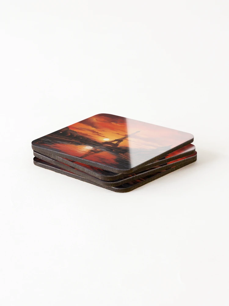 Thumbnail 4 of 5, Coasters (Set of 4), Sunset In Paris designed and sold by Rtymer.