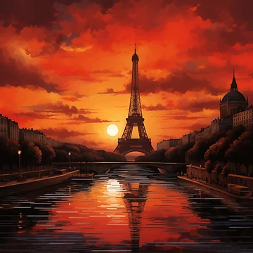 Artwork thumbnail, Sunset In Paris by Rtymer
