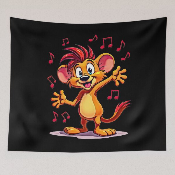 Item preview, Playful Cartoon Character with Musical Notes designed and sold by artwaves.