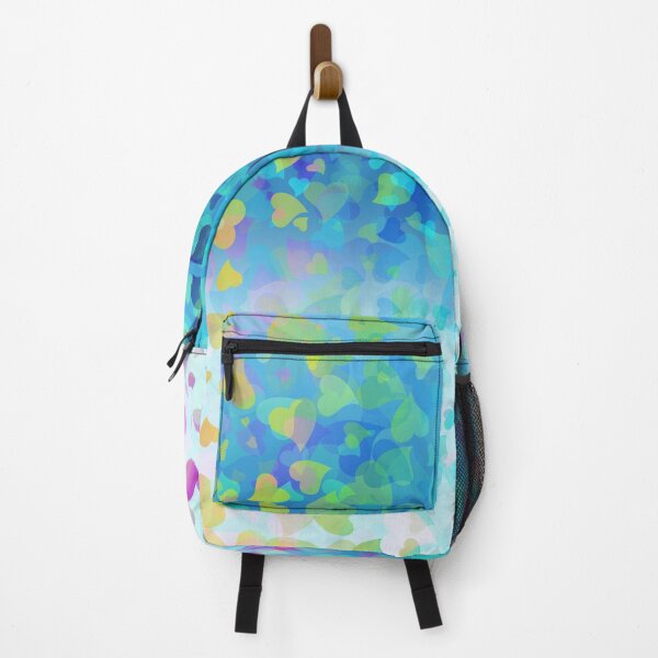 Item preview, Colorful Hearts on Blue designed and sold by Looly Elzayat.