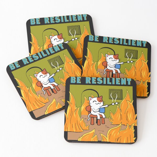 Item preview, Funny Vintage Existential Threat Cat Resilient Meme designed and sold by BoggsNicolasArt.