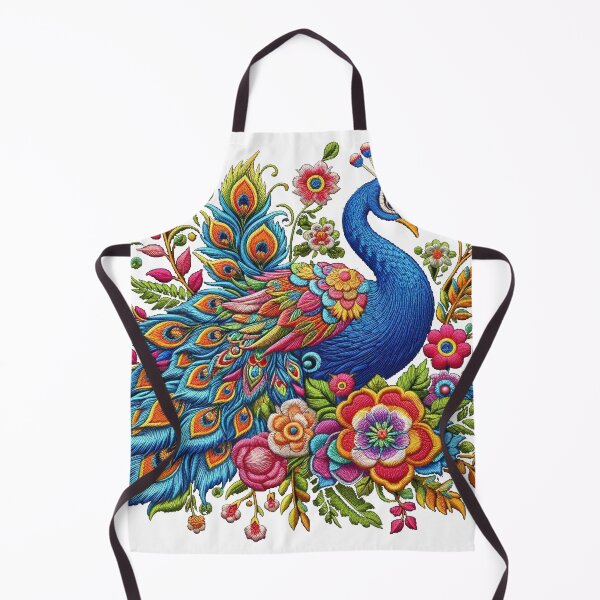 Item preview, Embroidered peacock designed and sold by MarElfArtelier.
