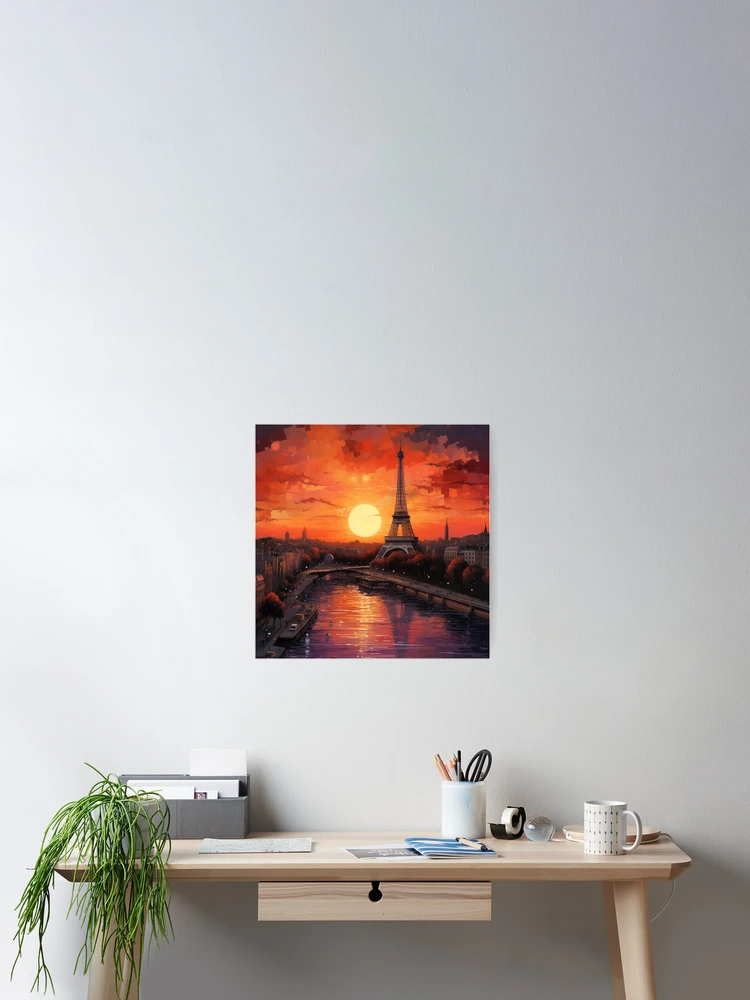 Thumbnail 2 of 3, Poster, Sunset In Paris designed and sold by Rtymer.