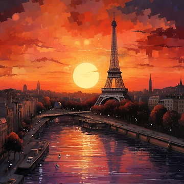 Artwork thumbnail, Sunset In Paris by Rtymer