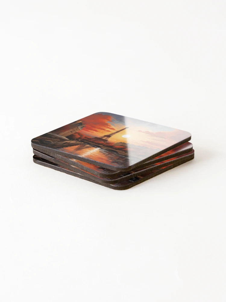 Thumbnail 4 of 5, Coasters (Set of 4), Sunset In Paris designed and sold by Rtymer.