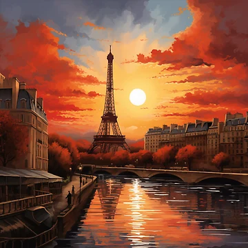 Artwork thumbnail, Sunset In Paris by Rtymer