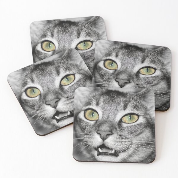 Item preview, Chausie cat in black and white designed and sold by Kacharava.