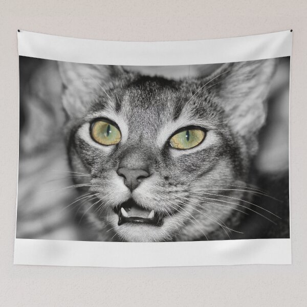 Item preview, Chausie cat in black and white designed and sold by Kacharava.