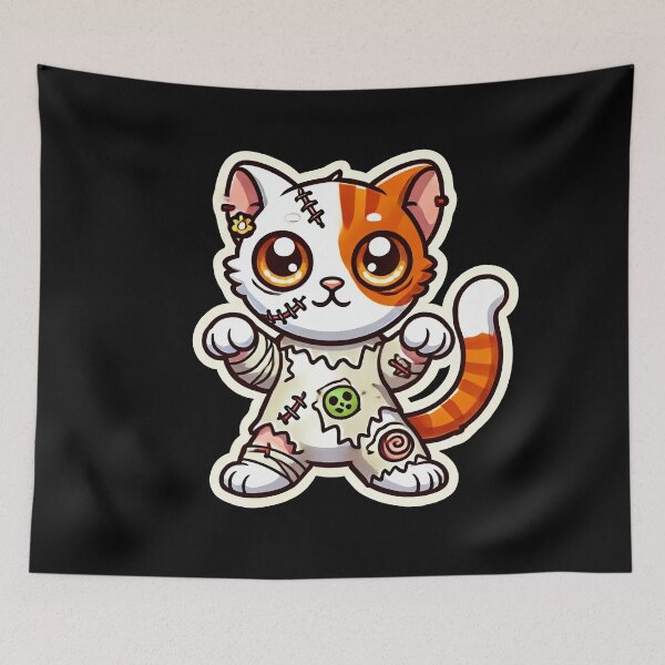 Item preview, Cute Zombie Cat in Halloween costume Trick-or-treat! designed and sold by Rodim91.