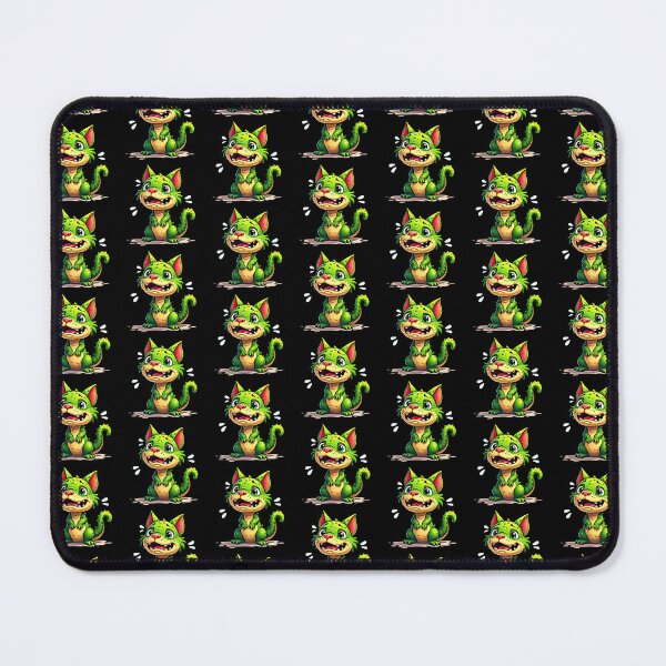 Item preview, Crying green cat with scaly texture designed and sold by artwaves.