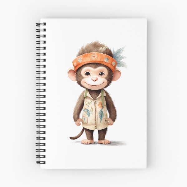 Item preview, Cute monkey in boho outfit   designed and sold by Victoria Riabov.