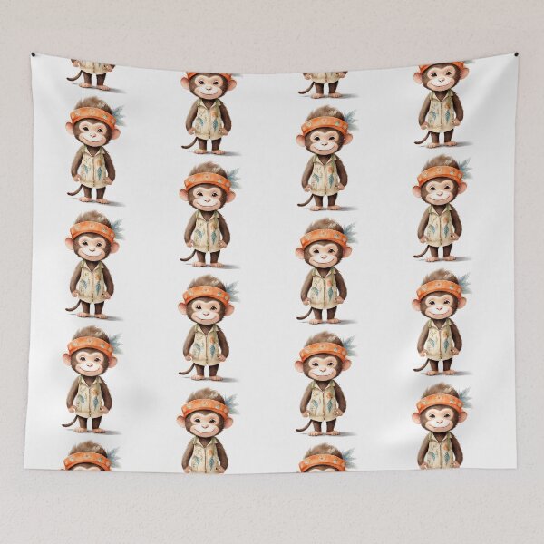 Item preview, Cute monkey in boho outfit   designed and sold by Victoria Riabov.
