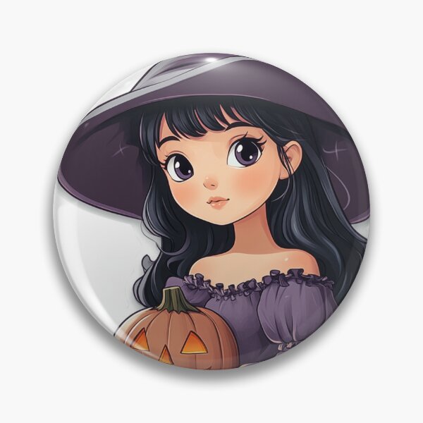 Item preview, Adorable Witch with Pumpkins  designed and sold by Creet-Design.