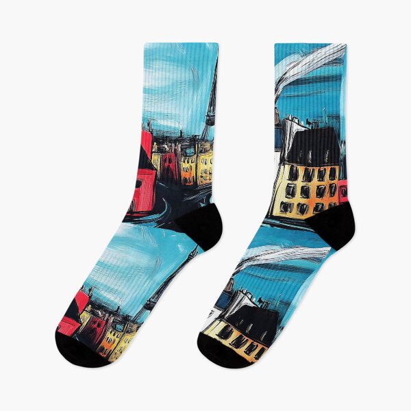 Item preview, Parisian Art- Vibrant Buildings Lining Streets with Eiffel Tower and Smoky Rooftop designed and sold by OlfactoART Studio.