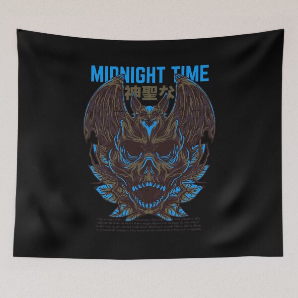 Item preview, Midnight Time Gothic Bat T-Shirt - Haunting Halloween Design designed and sold by Jessica  art.